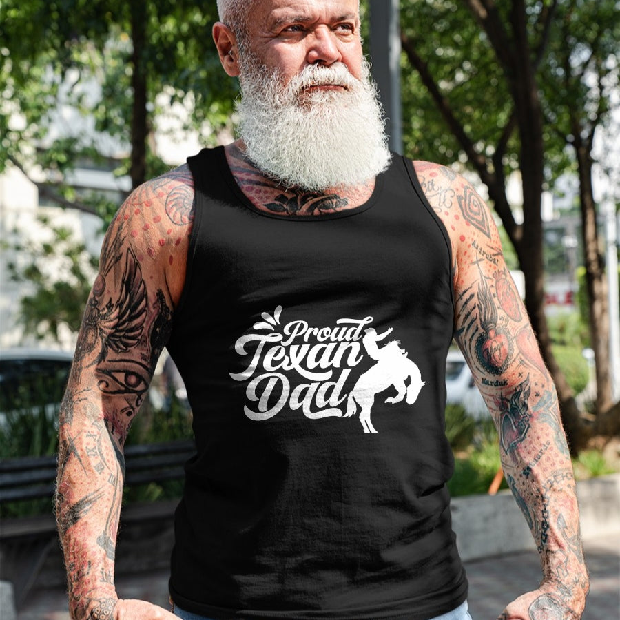 Gift for Dad Shirt, Funny Dad Unisex T-Shirt/Hoodie/Sweatshirt HLT00 – Proud Texan Dad Pride Texas Sayings State Father Daddy Papa T-Shirt