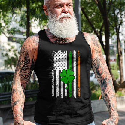 Patrick Day Shirts for Family, Funny Patrick Day shirts, st patrick's day Unisex T-Shirt/Hoodie/Sweatshirt HLT00 - St Patrick Day Irish American Flag Retro Saint Patricks Day T-Shirt