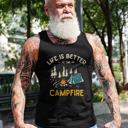 Funny Camping Shirt, Gift For Camping Lover Unisex T-Shirt/Hoodie/Sweatshirt HLT00 - Das Leben ist Besser am Lagerfeuer Funny Camper Camping T-Shirt
