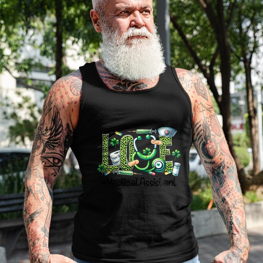 Patrick Day Shirts for Family, Funny Patrick Day shirts, st patrick's day Unisex T-Shirt/Hoodie/Sweatshirt HLT00 - Love Medical Assistant Life Nurse Shamrock Saint Patrick Day T-Shirt
