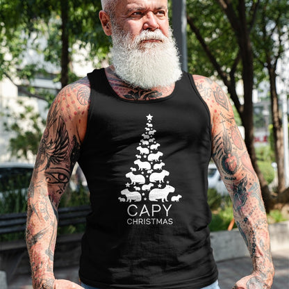 Cute Capybara Shirt, Funny Capybara Unisex T-Shirt/Hoodie/Sweatshirt HLT00 - Cute Capybara Christmas Tree Shirt, Funny Capy Holidays T-Shirt