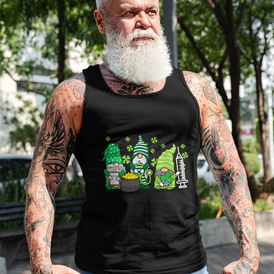 Funny Nurse Shirt, Nurse Unisex T-Shirt/Hoodie/Sweatshirt HLT00 - Gnome Nurses Saint Pattys Scrub Nurse St Patricks Day Women T-Shirt