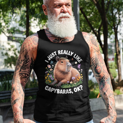 Cute Capybara Shirt, Funny Capybara Unisex T-Shirt/Hoodie/Sweatshirt HLT00 - Funny Capybara Art for Men Women Kids Capybara Lover T-Shirt