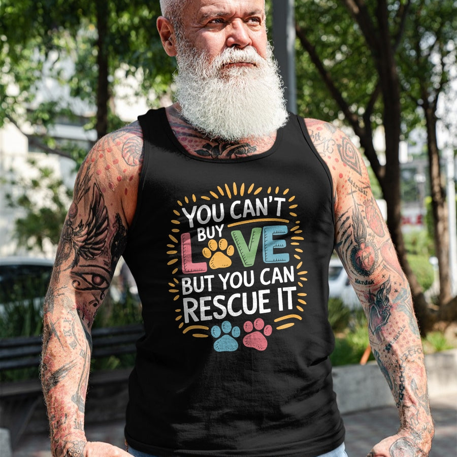 Cat Love Shirt, Funny Cat Lover Gift UnisexT-Shirt/Hoodie/Sweatshirt HLT00 - You Can_T Buy Love But You Can Rescue It, Dog and Cat Rescue T-Shirt