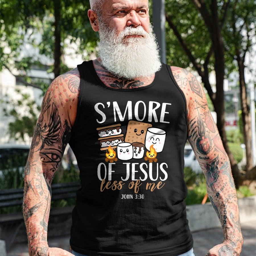 Funny Camping Shirt, Gift For Camping Lover Unisex T-Shirt/Hoodie/Sweatshirt HLT00 - Smore of Jesus Less of Me Christian Camper Camping Lover T-Shirt