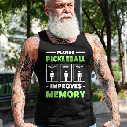 Funny Pickleball Shirt, Pickleball Lover Unisex T-Shirt/Hoodie/Sweatshirt HLT00 - Playing Pickleball Improves Memory Dink Player  T-Shirt