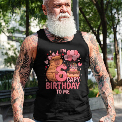 Cute Capybara Shirt, Funny Capybara UnisexT-Shirt/Hoodie/Sweatshirt HLT00 - Capybara 6 Year Birthday Girl Capybara 6th Birthday 2020 T-Shirt