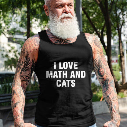 Cat Love Shirt, Funny Cat Lover Gift UnisexT-Shirt/Hoodie/Sweatshirt HLT00 - I Love Math and Cats T-Shirt (1)