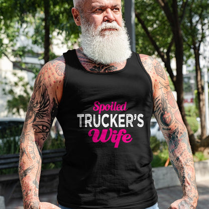 Best Wife Shirt, Wife and Husband Unisex T-Shirt/Hoodie/Sweatshirt HLT00 - Gift for wife T shirt, spoiled wife   Spoiled Trucker's Wife Funny Wedding Anniversary T Shirt (1)