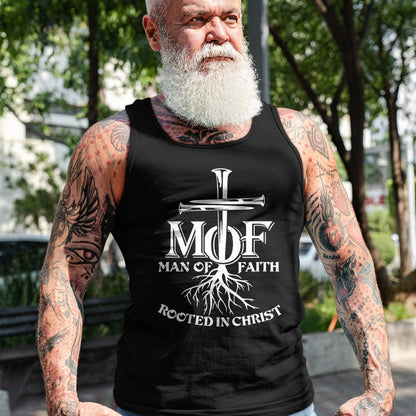 Christian Tee, Christian Faith Unisex T-Shirt/Hoodie/Sweatshirt HLT00 - Man Of Faith Shirt Rooted In Christ T-Shirt (1)