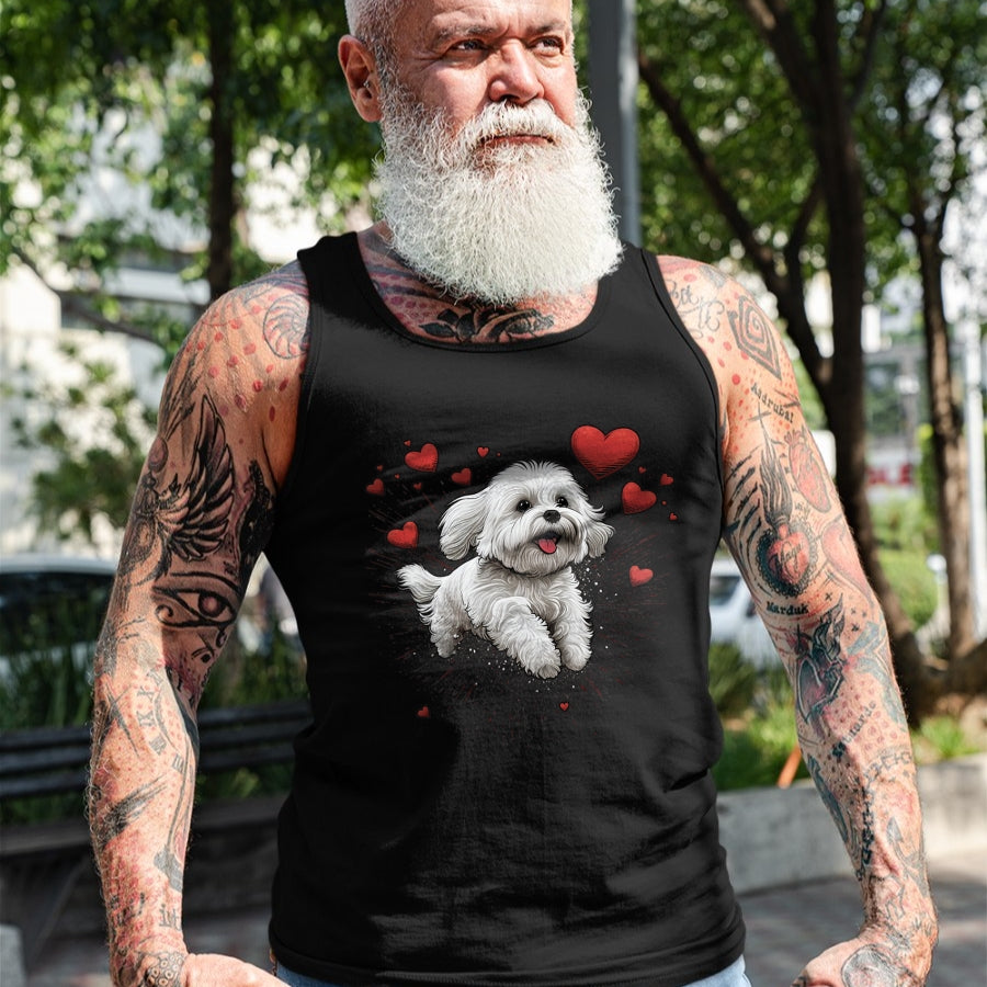 Dog Love Shirt, Dog Lover Gift T-Shirt/Hoodie/Sweatshirt HLT00 - Maltese dog Love Heart for Valentines Day Maltese dog Lover T-Shirt
