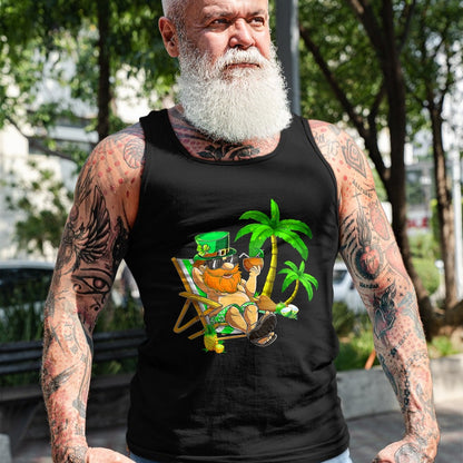 Patrick Day Shirts for Family, Funny Patrick Day shirts, st patrick's day Unisex T-Shirt/Hoodie/Sweatshirt HLT00 - Lucky Irish Leprechaun Hawaiian Surfing St Patrick Day Retro T-Shirt