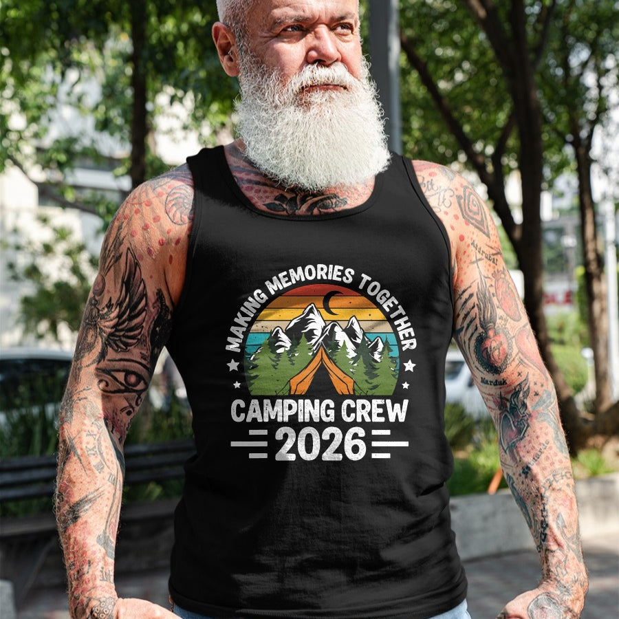 Funny Camping Shirt, Gift For Camping Lover Unisex T-Shirt/Hoodie/Sweatshirt HLT00 - Family Camping Crew 2026 Outdoor Camper Group Matching T-Shirt