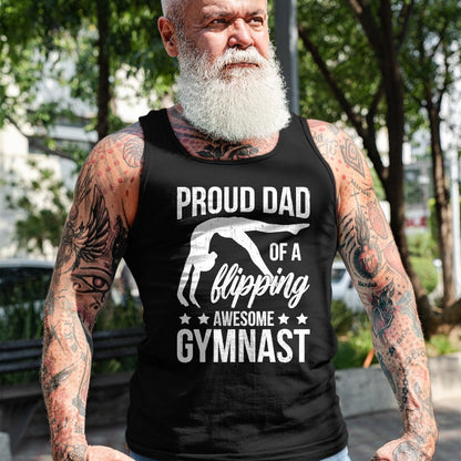 Gift for Dad Shirt, Funny Dad Unisex T-Shirt/Hoodie/Sweatshirt HLT00 – Proud Dad Of A Gymnast Father Gymnastics Dad Long Sleeve T-Shirt