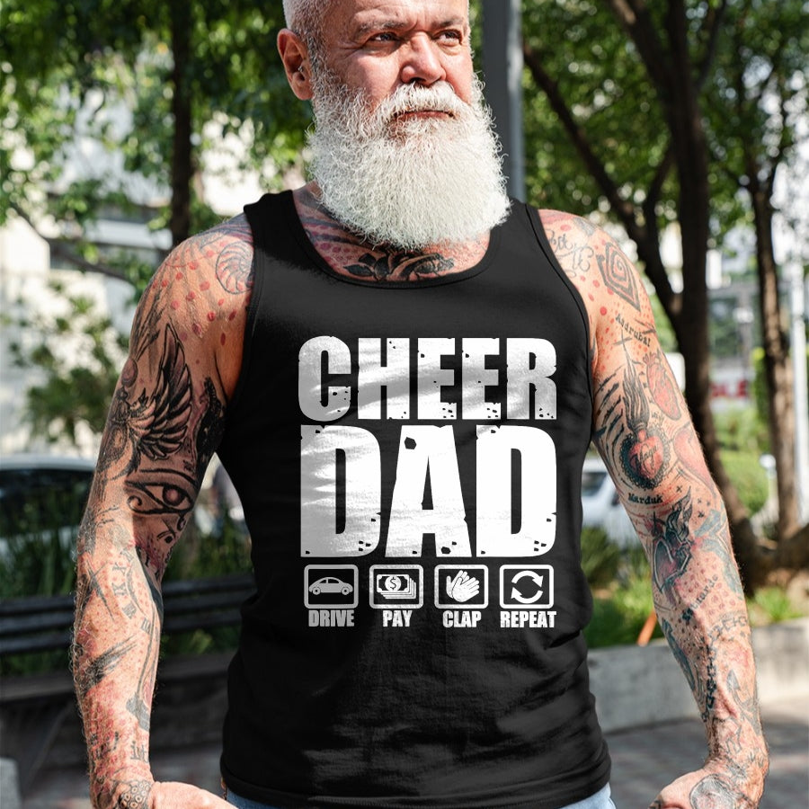 Gift for Dad Shirt, Funny Dad Unisex T-Shirt/Hoodie/Sweatshirt HLT00 – Funny Cheer Dad Proud Cheerleader Father Humor Fathers Day T-Shirt