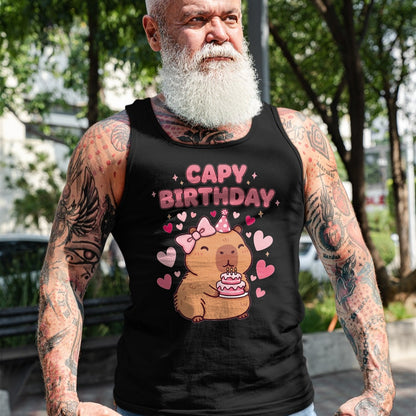 Cute Capybara Shirt, Funny Capybara UnisexT-Shirt/Hoodie/Sweatshirt HLT00 - Capybara Birthday Girl Cute Capybara Animal Lovers Bow Party T-Shirt
