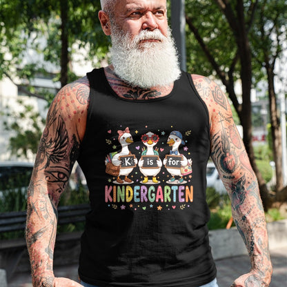 Best Student Shirt, Funny Back To School UnisexT-Shirt/Hoodie/Sweatshirt HLT00 - K is for Kindergarten Teacher Silly Goose Back to School T-Shirt