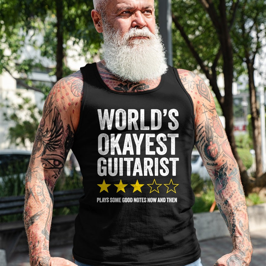 Guitar Lover Shirt, Funny Guitar UnisexT-Shirt/Hoodie/Sweatshirt HLT00 - World_s Okayest Guitar Player Funny Guitarist Musician Tee T-Shirt
