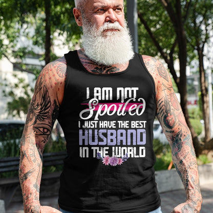 Best Wife Shirt, Wife and Husband Unisex T-Shirt/Hoodie/Sweatshirt HLT00 - Gift for wife T shirt, spoiled wife   Spoiled Wife - Best Husband In The World T-Shirt