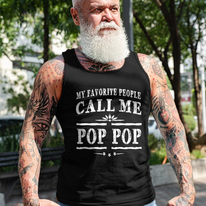 Best Grandpa Shirt, Proud Grandpa Unisex T-Shirt/Hoodie/Sweatshirt HLT00 - My Favorite People Call Me Pop Pop Grandpa Gift Men T-shirt T-Shirt