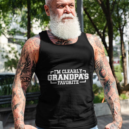 Best Grandpa Shirt, Proud Grandpa Unisex T-Shirt/Hoodie/Sweatshirt HLT00 -I'm Clearly Grandpa's Favorite, Grandson Grandpa, T-Shirt