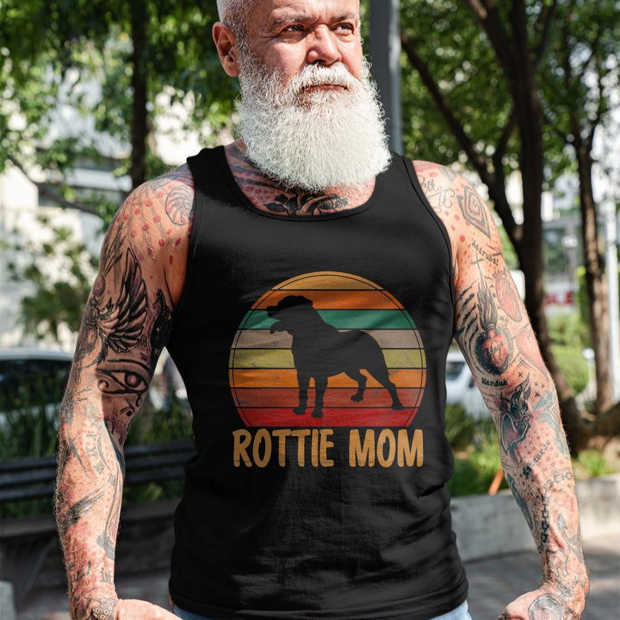 Dog Love Shirt, Dog Lover Gift T-Shirt/Hoodie/Sweatshirt HLT00 - Retro Rottweiler Mom Gift Rott Dog Mother Pet Rottie Mama T-Shirt