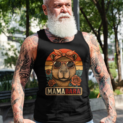 Cute Capybara Shirt, Funny Capybara Unisex T-Shirt/Hoodie/Sweatshirt HLT00 - Mamabara Capybara Mother T-Shirt (1)