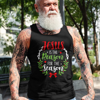 Christian Tee, Christian Faith Unisex T-Shirt/Hoodie/Sweatshirt HLT00 - Jesus is the reason for the season christian christmas Long Sleeve T-Shirt