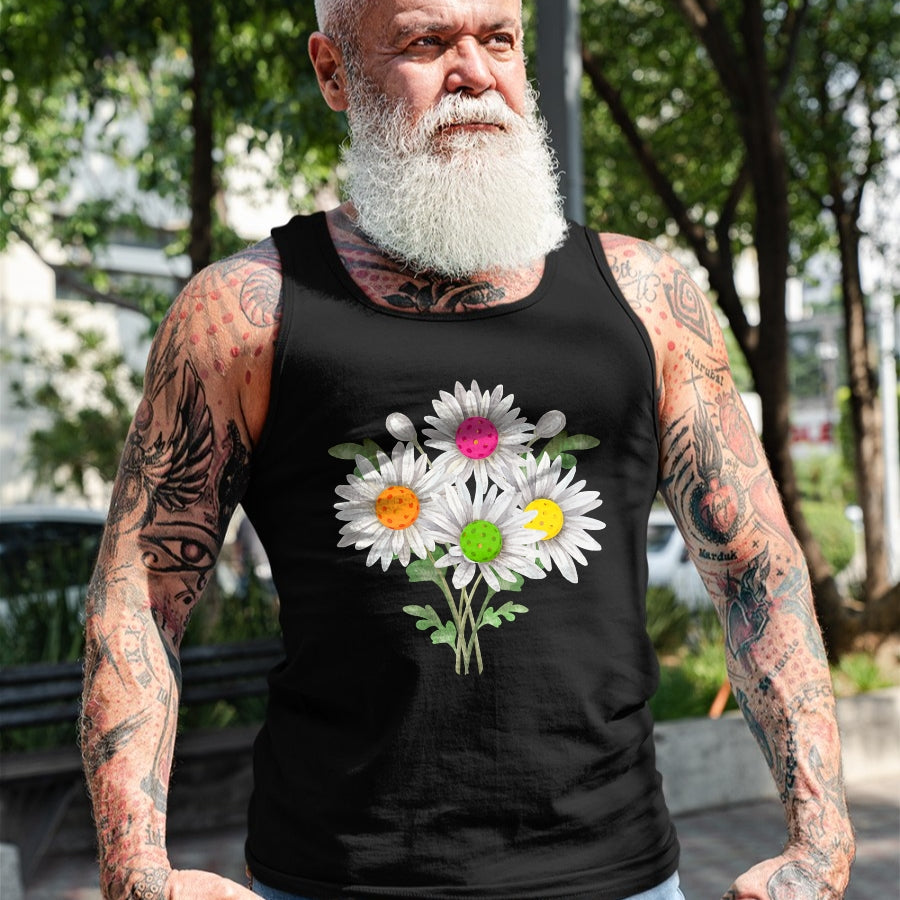 Funny Pickleball Shirt, Pickleball Lover Unisex T-Shirt/Hoodie/Sweatshirt HLT00 - Daisy Pickleball Flower Pickleball Player Paddleball Lover T-Shirt
