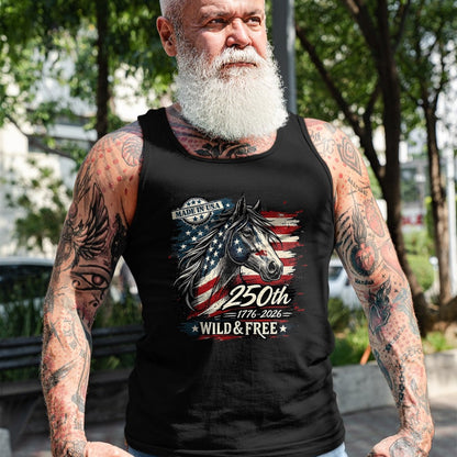 Best Horse Lover Shirt , Funny Horse UnisexT-Shirt/Hoodie/Sweatshirt HLT00 - America 250th Horse USA Flag Independence 1776-2026 Western T-Shirt, Men, Black, 3X-Large