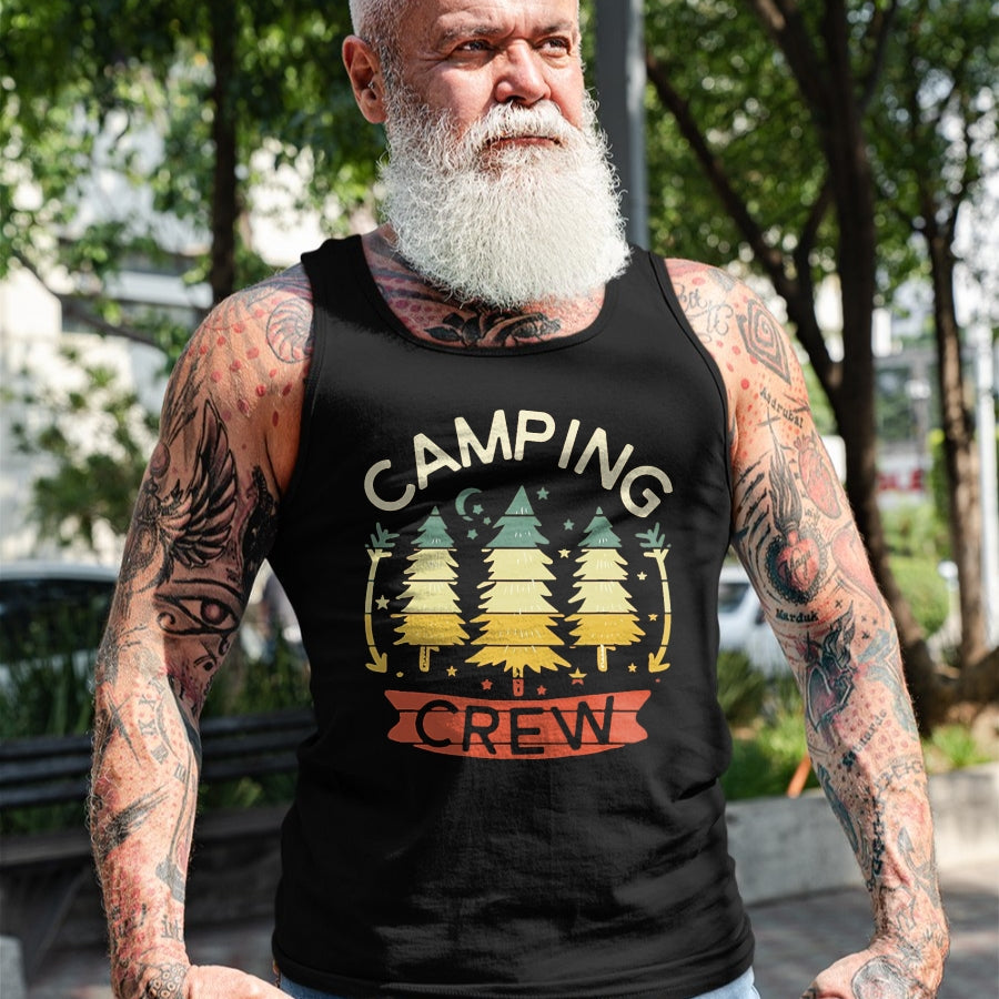 Funny Camping Shirt, Gift For Camping Lover Unisex T-Shirt/Hoodie/Sweatshirt HLT00 - Camping Crew Shirt Kids Family Camping Shirts Matching Group T-Shirt, Men, Black, 3X-Large