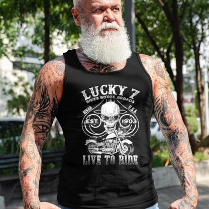 Gift for Dad Shirt, Funny Dad Unisex T-Shirt/Hoodie/Sweatshirt HLT00 – Lucky 7 Live To Ride Poker Style T-Shirt