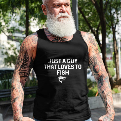 Funny Fishing Shirt, Gift For Fishing Lover Unisex T-Shirt/Hoodie/Sweatshirt HLT00 - Just A Guy That Loves to Fish Angler Fisherman Gifts Fishing T-Shirt