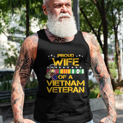Best Wife Shirt, Wife and Husband Unisex T-Shirt/Hoodie/Sweatshirt HLT00 - Gift for wife T shirt, lucky wife   Proud Wife Of A Vietnam Veteran My Husband Is A Hero T-shirt T-S