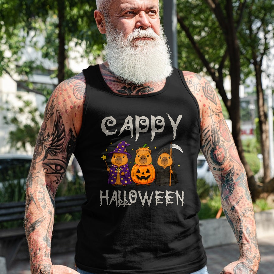 Cute Capybara Shirt, Funny Capybara UnisexT-Shirt/Hoodie/Sweatshirt HLT00 - Cappy Halloween Funny Capybara Witch Pumpkin Reaper Spooky T-Shirt