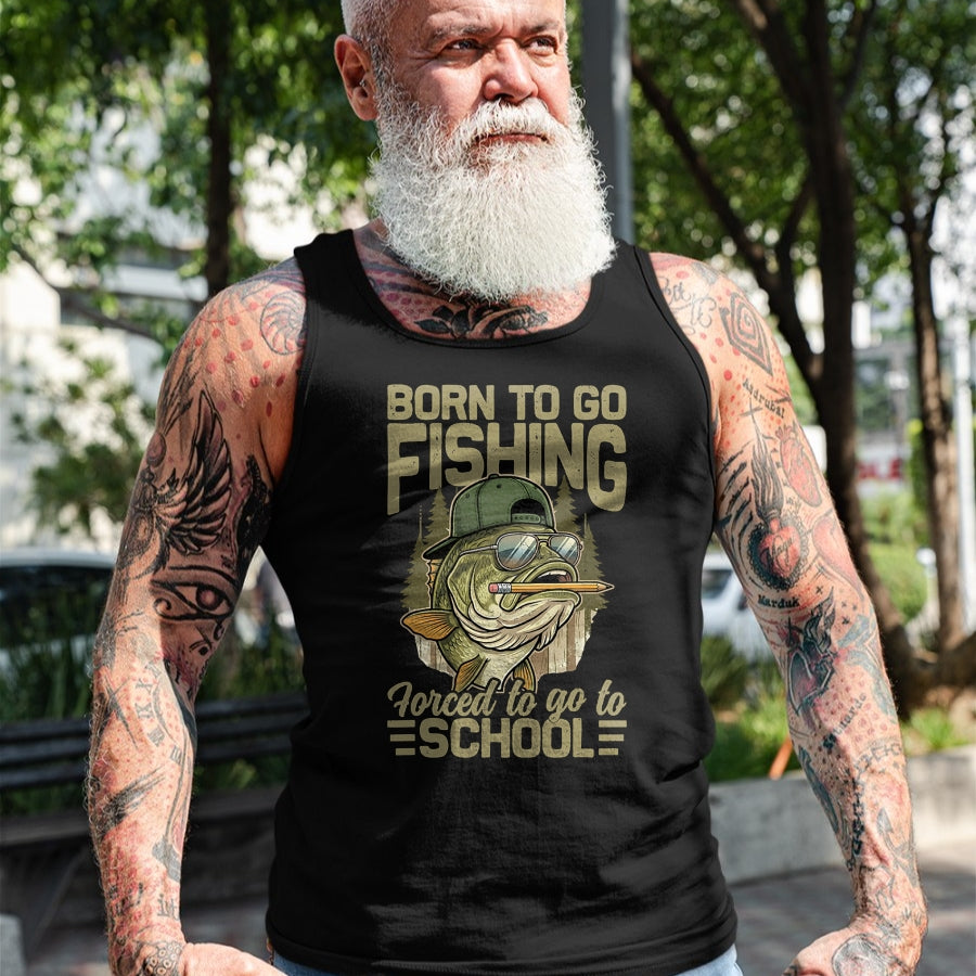 Funny Fishing Shirt, Gift For Fishing Lover Unisex T-Shirt/Hoodie/Sweatshirt HLT00 - Born to Go Fishing Bass Fish Funny Fisherman Boys Kids Men T-Shirt (1)