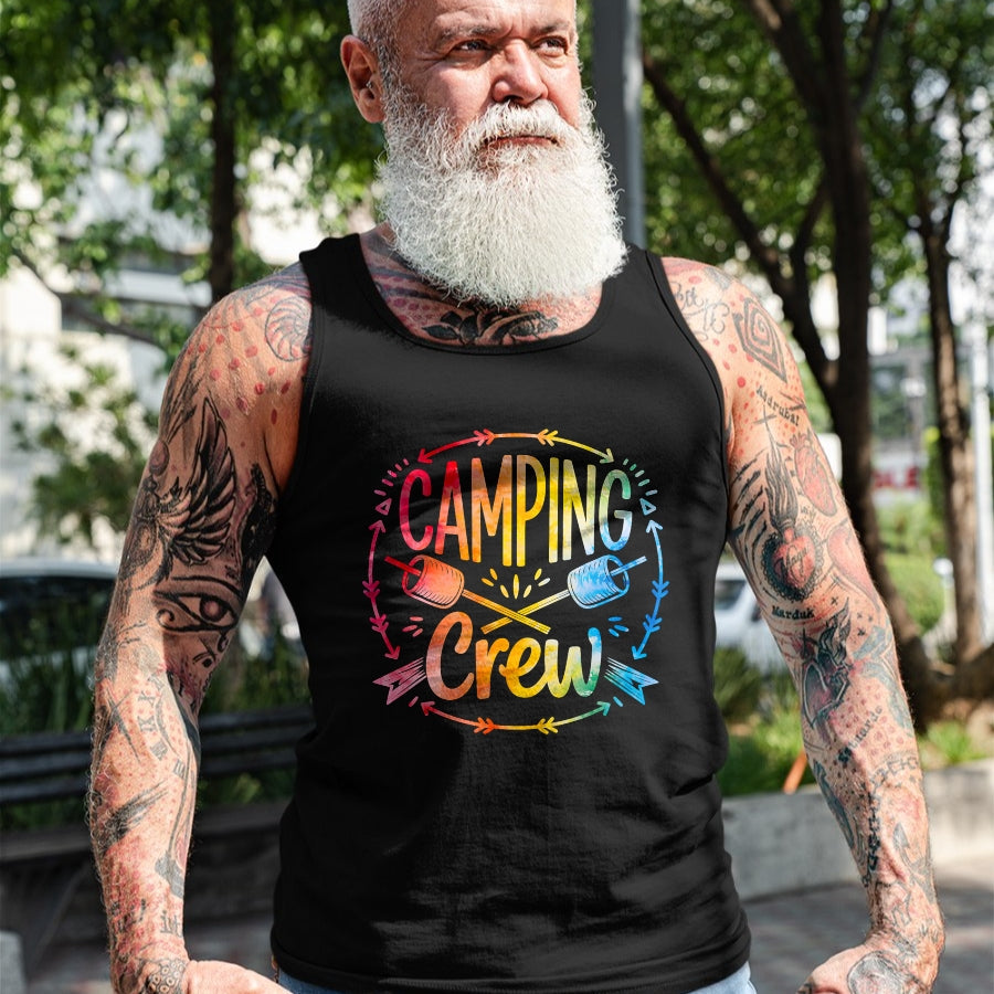 Funny Camping Shirt, Gift For Camping Lover Unisex T-Shirt/Hoodie/Sweatshirt HLT00 - Camping Crew Family Matching Camp Group Squad Team T-Shirt (1)