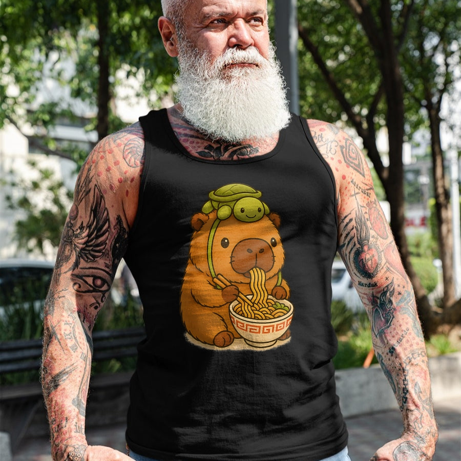 Cute Capybara Shirt, Funny Capybara UnisexT-Shirt/Hoodie/Sweatshirt HLT00 - Capybara Anime Ramen Turtle Funny Graphic Kawaii Capibara T-Shirt