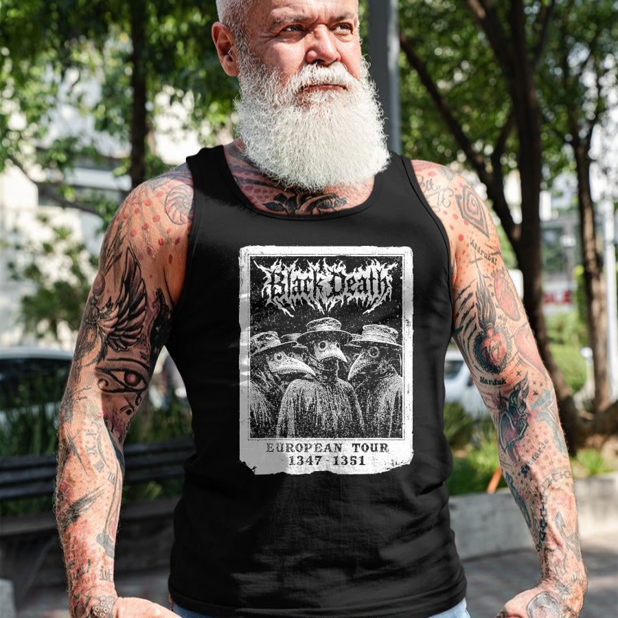 Best Doctor Shirt, Funny Doctor UnisexT-Shirt/Hoodie/Sweatshirt HLT00 - Black Death European Tour  Plague Doctor Fake Band Merch T-Shirt