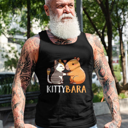 Cat Love Shirt, Funny Cat Lover Gift UnisexT-Shirt/Hoodie/Sweatshirt HLT00 - Kittybara Love Capybara Cat Costume T-Shirt, Small, Black