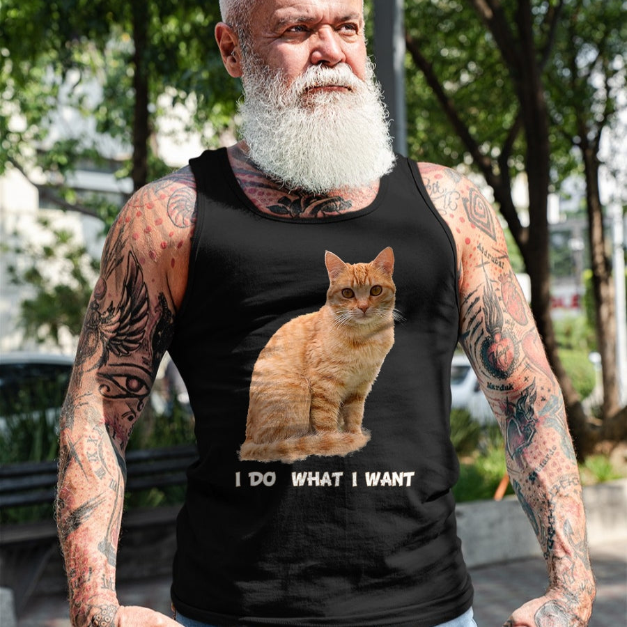 Cat Love Shirt, Funny Cat Lover Gift UnisexT-Shirt/Hoodie/Sweatshirt HLT00 - I Make What I Want Funny Orange Tabby Cat Lovers T-Shirt, Men, Orange, XX-Large