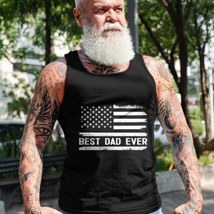 Gift for Dad Shirt, Funny Dad Unisex T-Shirt/Hoodie/Sweatshirt HLT00 – Best Dad Ever With US American Flag Gifts Fathers Day Dad T-Shirt