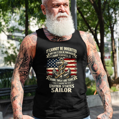 Proud Veteran Shirt, Funny Veteran UnisexT-Shirt/Hoodie/Sweatshirt HLT00 - Own Forever The Title U.S Sailor Military Veteran Flag USA T-Shirt