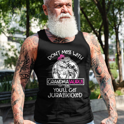 Best Grandma Shirt, Proud Grandma Unisex T-Shirt/Hoodie/Sweatshirt HLT00 - Dont Mess With Grandmasaurus Youll Get Jurasskicked Grandma T-Shirt (1)