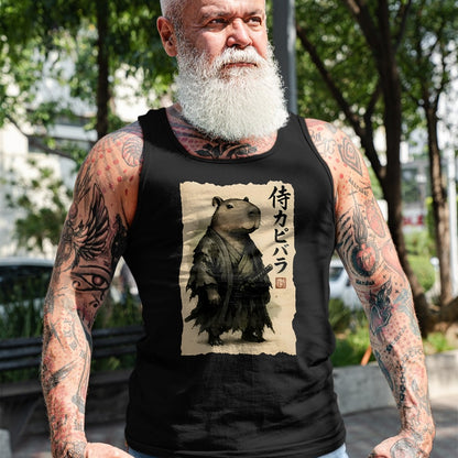 Cute Capybara Shirt, Funny Capybara Unisex T-Shirt/Hoodie/Sweatshirt HLT00 - Capybara Samurai Japanese Warrior Graphic Anime Ukiyo-e Art T-Shirt