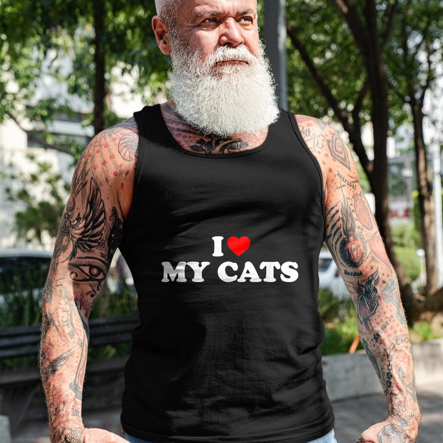 Cat Love Shirt, Funny Cat Lover Gift UnisexT-Shirt/Hoodie/Sweatshirt HLT00 - I Love My Cats T-Shirt, Women, Black, X-Small (1)