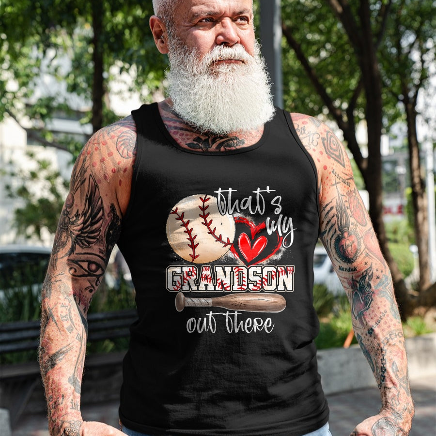 Best Grandma Shirt, Proud Grandma Unisex T-Shirt/Hoodie/Sweatshirt HLT00 - That'S My Grandson Out There Baseball Grandma Mothers Day T-Shirt