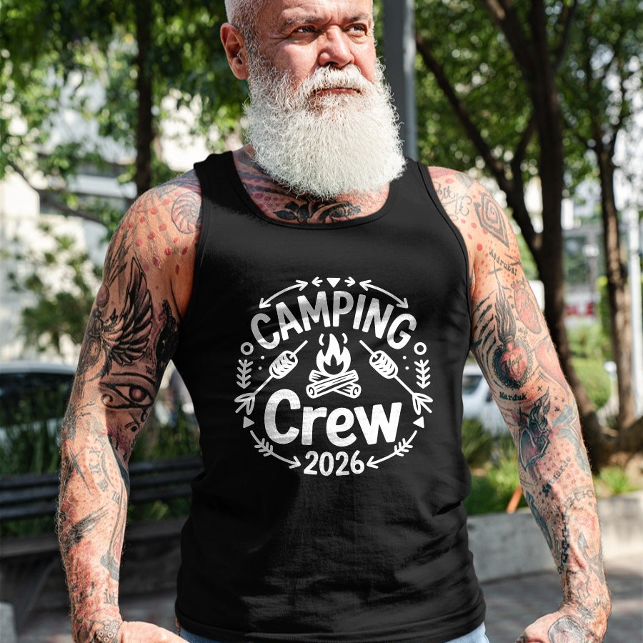Funny Camping Shirt, Gift For Camping Lover Unisex T-Shirt/Hoodie/Sweatshirt HLT00 - Camping Crew 2026 Family Matching Camp Group Squad Team T-Shirt