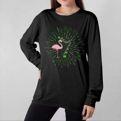 Patrick Day Shirts for Family, Funny Patrick Day shirts, st patrick's day Unisex T-Shirt/Hoodie/Sweatshirt HLT00 - Irish Flamingo Green Saint Patrick Day Lucky st pattys Party T-Shirt