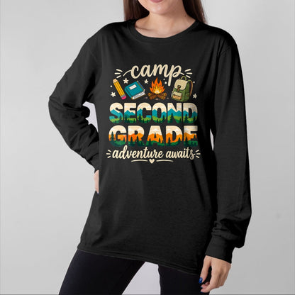 Best Teacher Shirt, Funny Teacher UnisexT-Shirt/Hoodie/Sweatshirt HLT00 - Camp Second Grade Adventure Awaits Girl Teacher Boy Kids T-Shirt